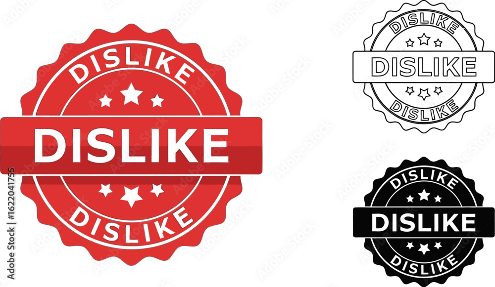 Fototapeta premium Dislike icon vector illustration dislike stamp dislike symbol