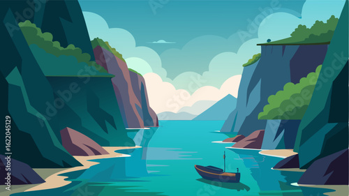 This secluded cove is a true hidden paradise surrounded by towering cliffs and only accessible by boat ensuring a tranquil and exclusive experience.