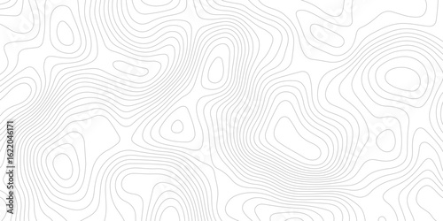 a topographic map with gray contour lines, set against a white background, depicting elevation changes in an abstract representation	