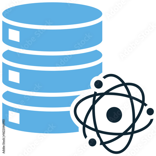 Data science icon vector representing the process of extracting insights and knowledge. Ideal for illustrating data mining, machine learning, and statistical analysis.