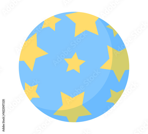 star ball kids toy plastic clipart illustration