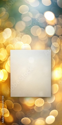 A card with a blurred background