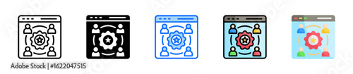 Networking Event Icon Set Multiple Style Collection