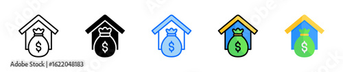 Real Estate Icon Set Multiple Style Collection