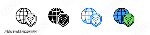 Vpn Icon Set Multiple Style Collection