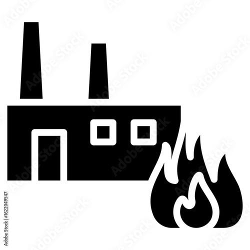Incineration glyph icon