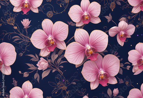 Seamless vintage floral pattern 62