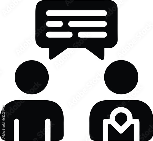 People discussing ideas icon
