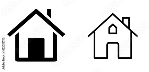 Home Icon for Real Estate, Housing, and User Interface Design