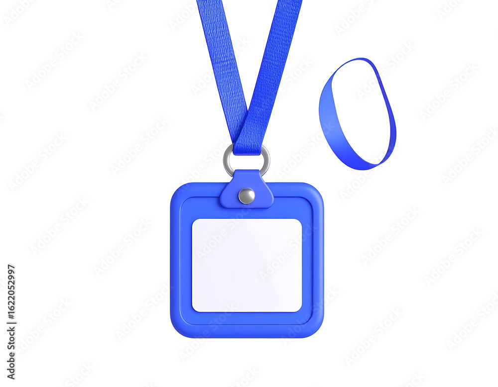 Obraz premium Blue ID Badge 3D Render