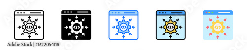 Continuous Integration Icon Set Multiple Style Collection
