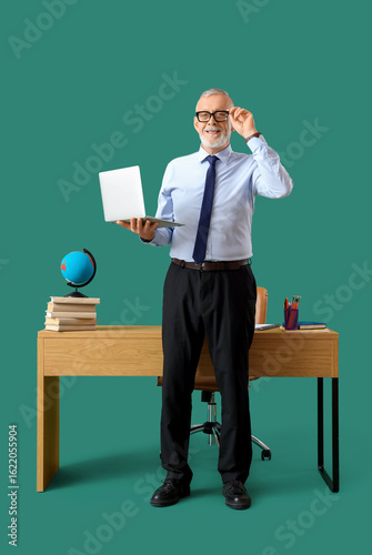 Male Geography teacher with...