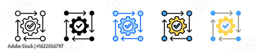 Dependency Management Icon Set Multiple Style Collection