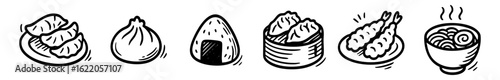 Hand drawn illustration of different stages of a sprouting seed germination vector illustration art work