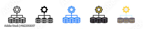 Infrastructure Scaling Icon Set Multiple Style Collection