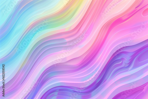 Vibrant 3D Pastel Gradient Wave Background with Smooth Color Flow