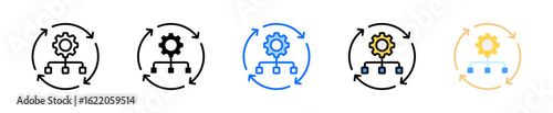 Infrastructure Automation Icon Set Multiple Style Collection