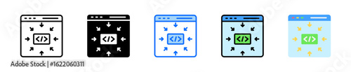 Git Integration Icon Set Multiple Style Collection