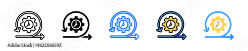 Agile Operations Icon Set Multiple Style Collection