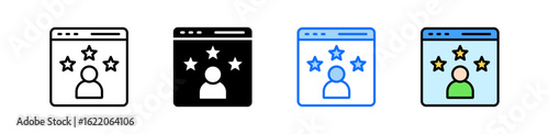 User Experience Icon Set Multiple Style Collection