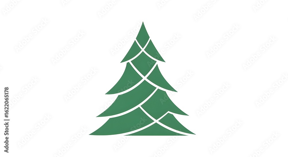 Obraz premium Stylized Abstract Pine Tree Graphic