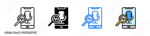 Voice Search Optimization Icon Set Multiple Style Collection