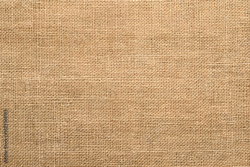 Close up of woven burlap fabric texture material