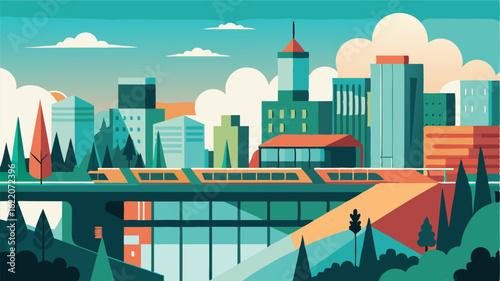 The highlines modern architecture and design seamlessly blend with the surrounding cityscape creating a harmonious balance between nature and urban life.
