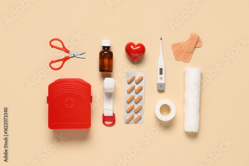 Composition with first aid ...