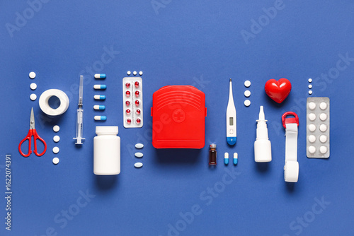 First aid kit with differen...