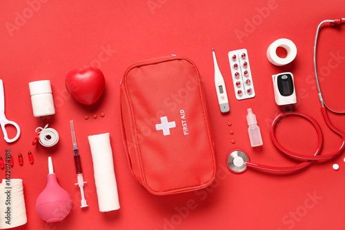 Composition with first aid ...