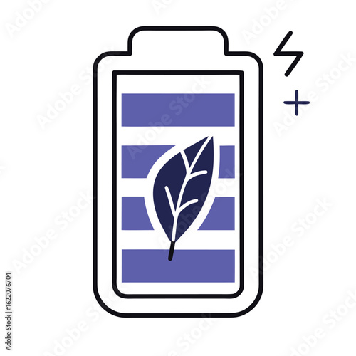 Minimal Flat Vector Illustrations of Recycling Bins, Eco Symbols, Electric Vehicles, Charging Stations, and Sustainable Energy for Green Living and Environmental Conservation