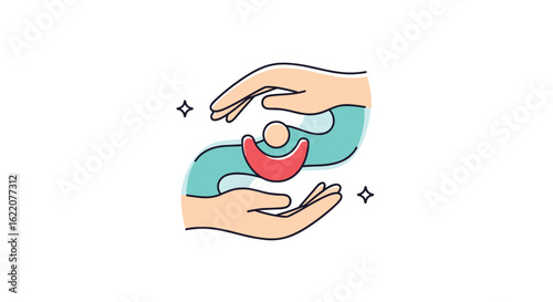 Gentle care for delicate objects symbolizing protection and safety hands holding a precious item