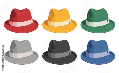 Colorful hats vector illustration
