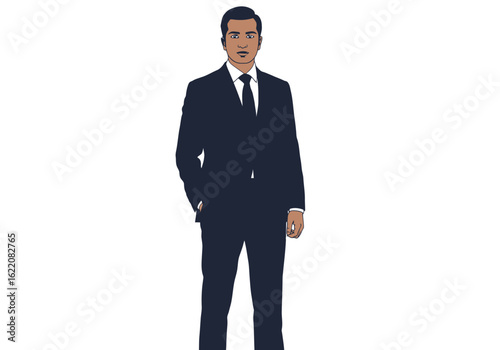 Confident professional man in a suit ready for business success and leadership opportunities now