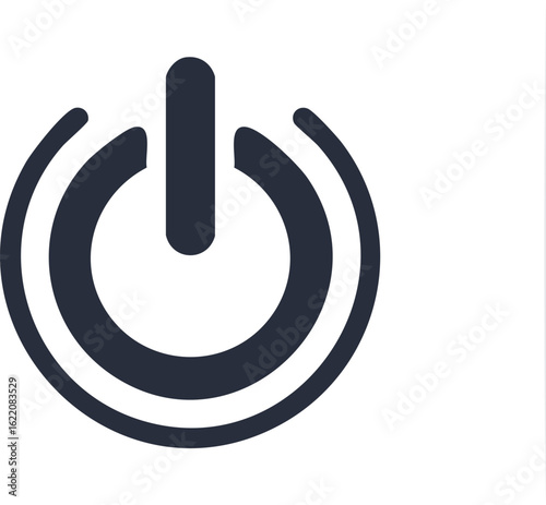 power button symbol icon vector illustration.buttons, power, off, on, start, switch, control, icon, symbol, cyberspace, glossy, push, signs, energy, round, web, computer, electrical, electricity,