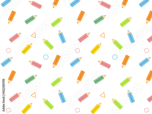 カラフルな色鉛筆のパターン背景
