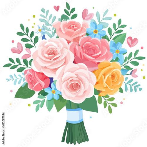 a wedding bouquet or a bunch of flowers that feel soft