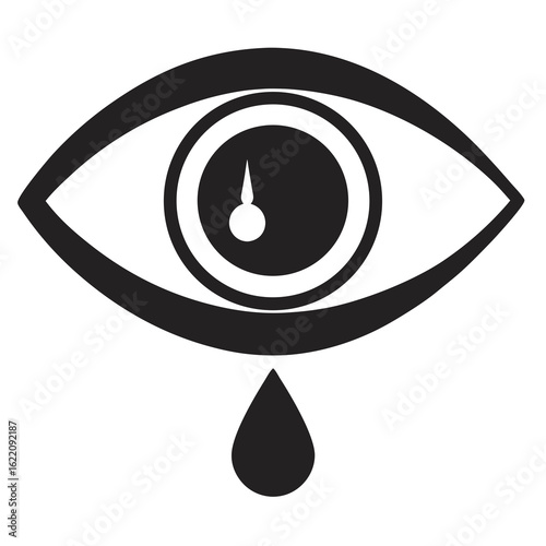 Eye Drops Icon Vector Silhouette Template for Medical and Healthcare Designs