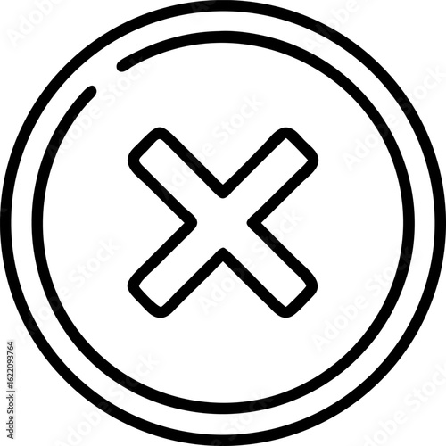 Cancel Cross in Circle Icon – Modern UI for Digital Error & Deletion

