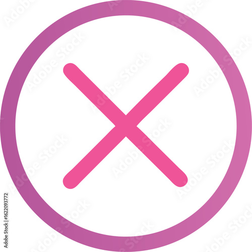 Cancel Cross in Circle Icon – Modern UI for Digital Error & Deletion

