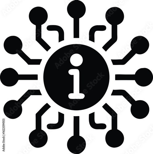 Information technology and network icon
