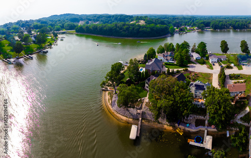  Norton Shores muskegon, Michigan Mona Lake Aerial View – July 2025 Lakeside Scene”