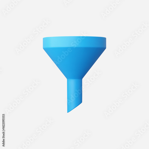 3d Realistic Funnel icon vector Illustration