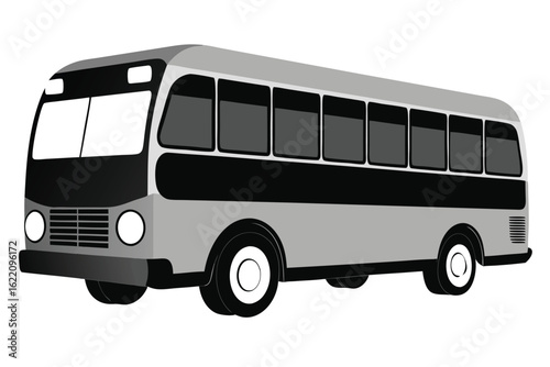 A classic red double decker bus is isolated on a white background, perfect for transportation and travel-themed illustrations