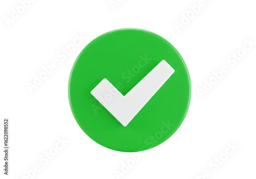 A white checkmark is presented within a glossy green circular shape on a white backdrop symbolizing a successful outcome or agreement isolated on Free Download A white checkmark is presented within a glossy green circular shape on a white backdrop symbolizing a successful outcome or agreement isolated on - GFXLoad