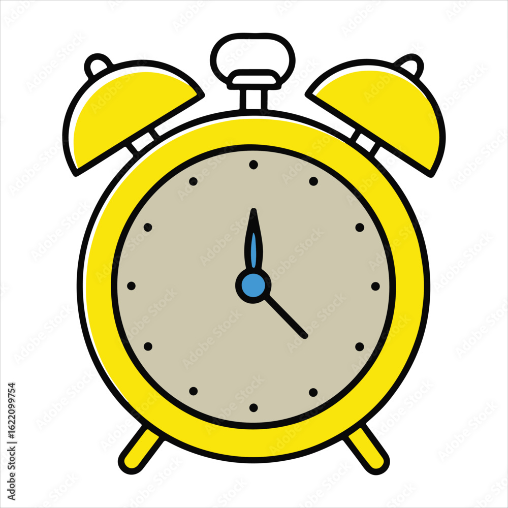 Obraz premium antique alarm clock silhouette vector