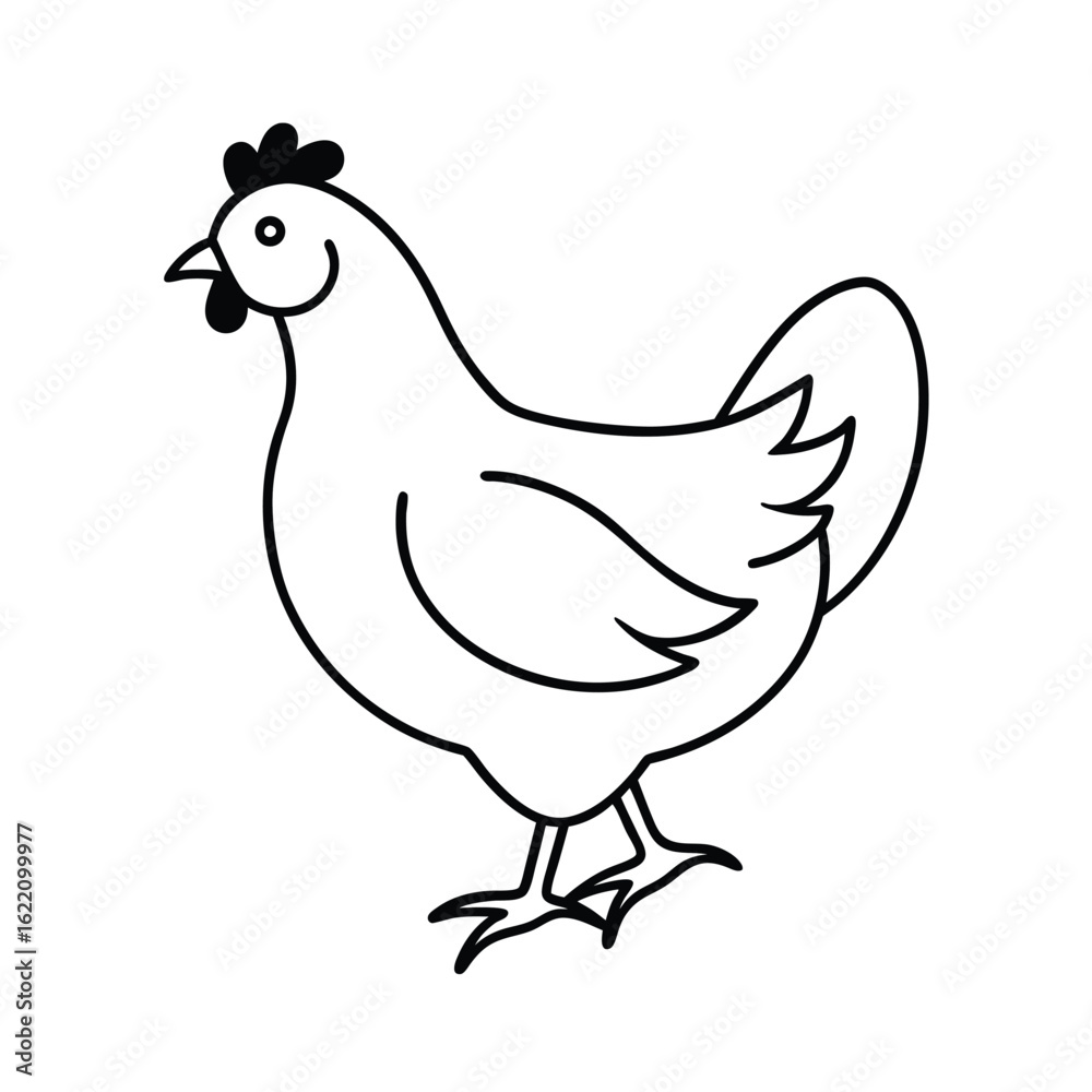 Fototapeta premium vector illustration of a chicken