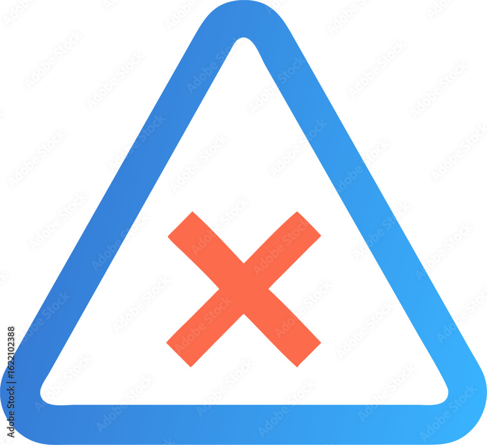 Obraz premium Error Cross Icon - Digital UI for Negative Action & Invalid Input