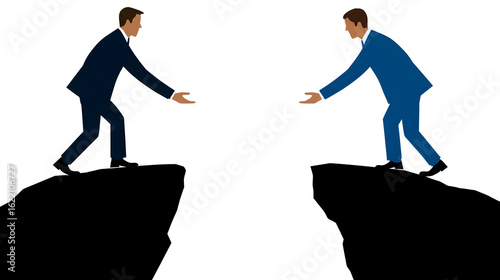 Bridge connecting two cliffs symbolizes mediation bridging understanding gaps